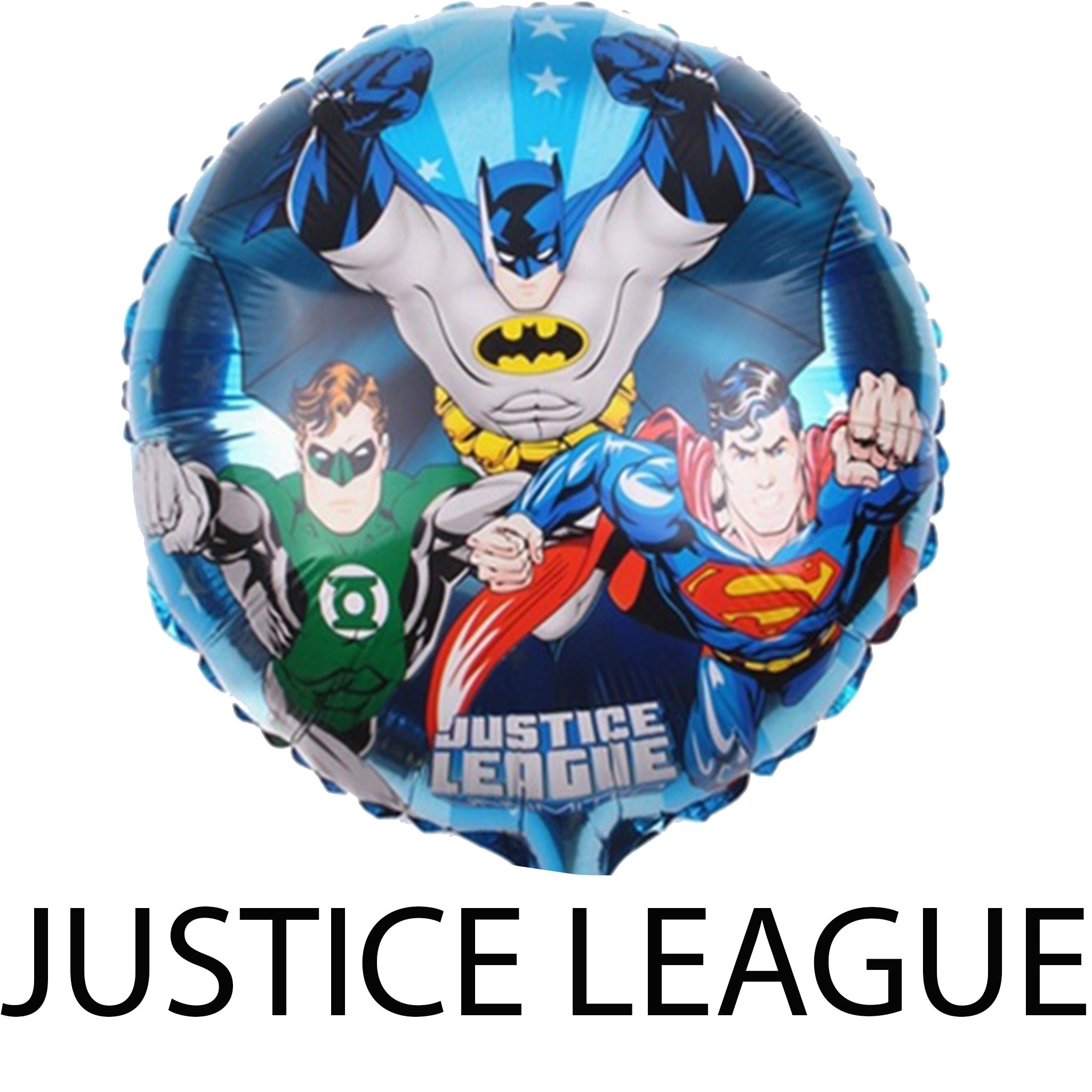 Justice League balloons and party supplies