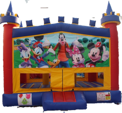 Mickey Club Bouncy Castle - 4.8m - PartyMonster.ae