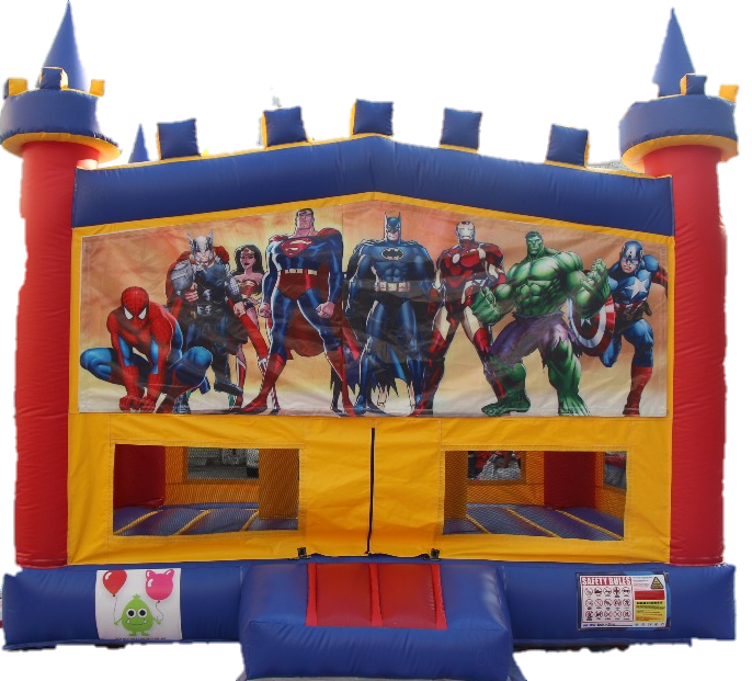 Super Hero  Bouncy Castle - 4.8m - PartyMonster.ae