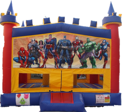 Super Hero  Bouncy Castle - 4.8m - PartyMonster.ae