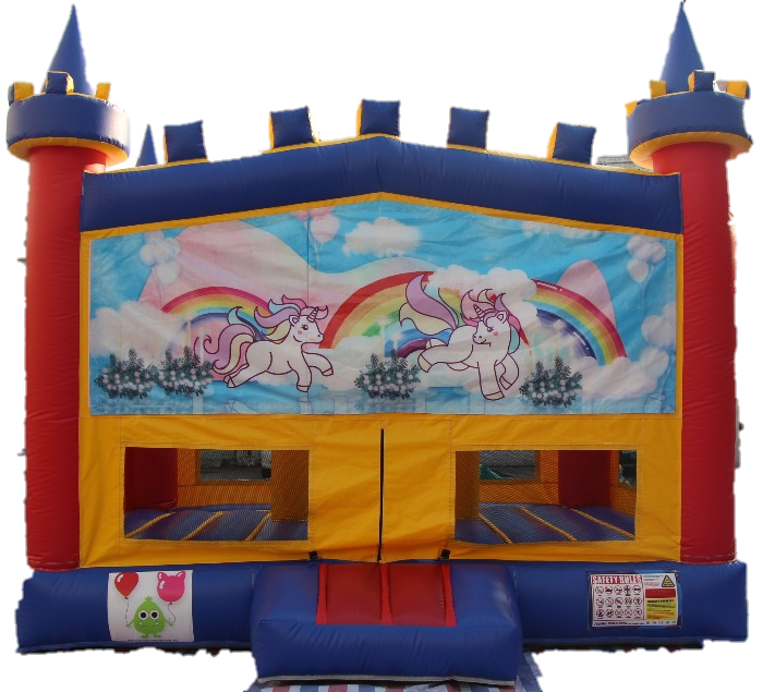 Unicorn Bouncy Castle - 4.8m - PartyMonster.ae