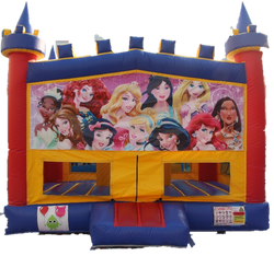 Princesses Bouncy Castle - 4.8m - PartyMonster.ae