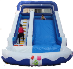 Water/Ball Pool Inflatable Slide - 8m - PartyMonster.ae