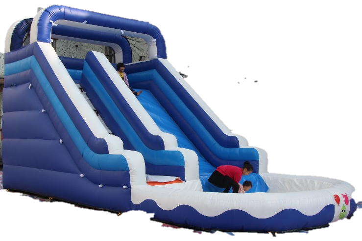 Water/Ball Pool Inflatable Slide - 8m - PartyMonster.ae