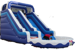 Water/Ball Pool Inflatable Slide - 8m - PartyMonster.ae