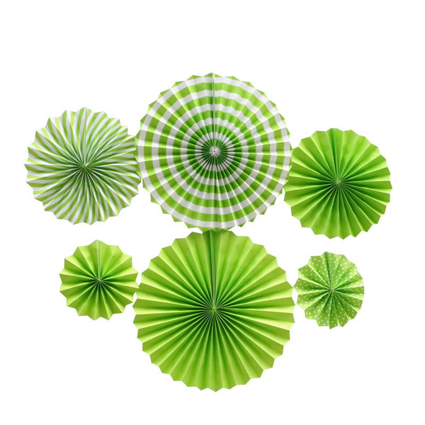 Green paper fans hanging decor for sale online in Dubai