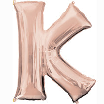 Alphabet K Rose Gold Foil Balloon - 40inches - PartyMonster.ae