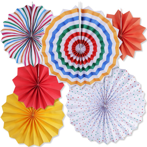 Multicolour paper fans hanging decor for sale online in Dubai