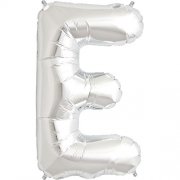 Alphabet E Silver Foil Balloon - 40inches - PartyMonster.ae