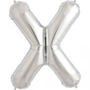 Alphabet X Silver Foil Balloon - 16inches - PartyMonster.ae