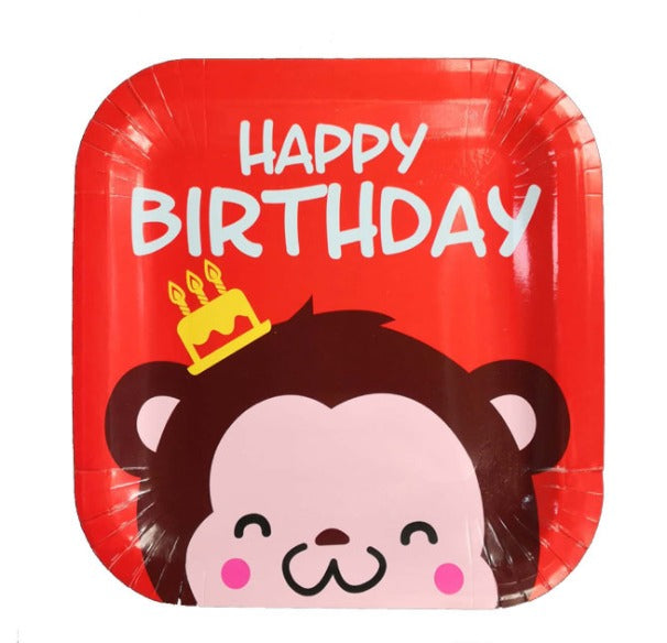 Birthday Monkey paper plates for sale in Dubai