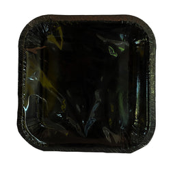 Black square paper plates for sale in Dubai