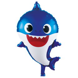 Blue Baby Shark foil balloon