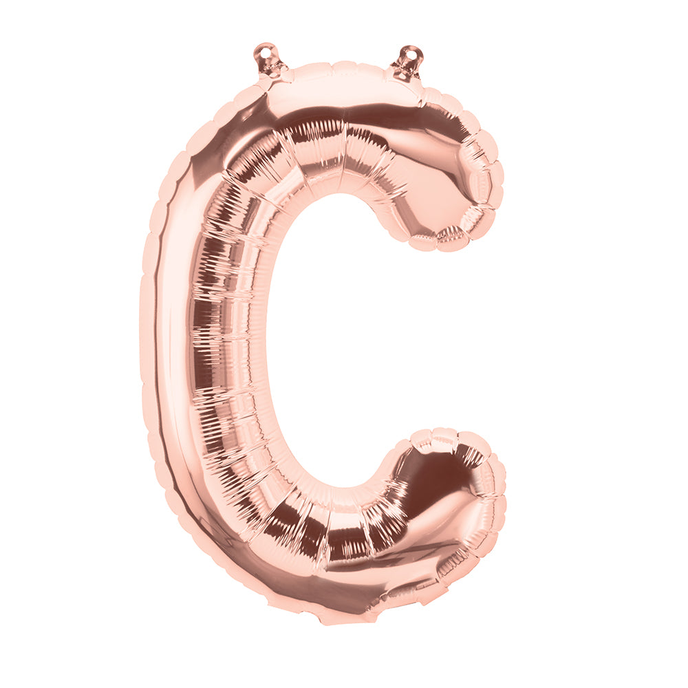 Letter C rose gold foil balloon for sale online in Dubai