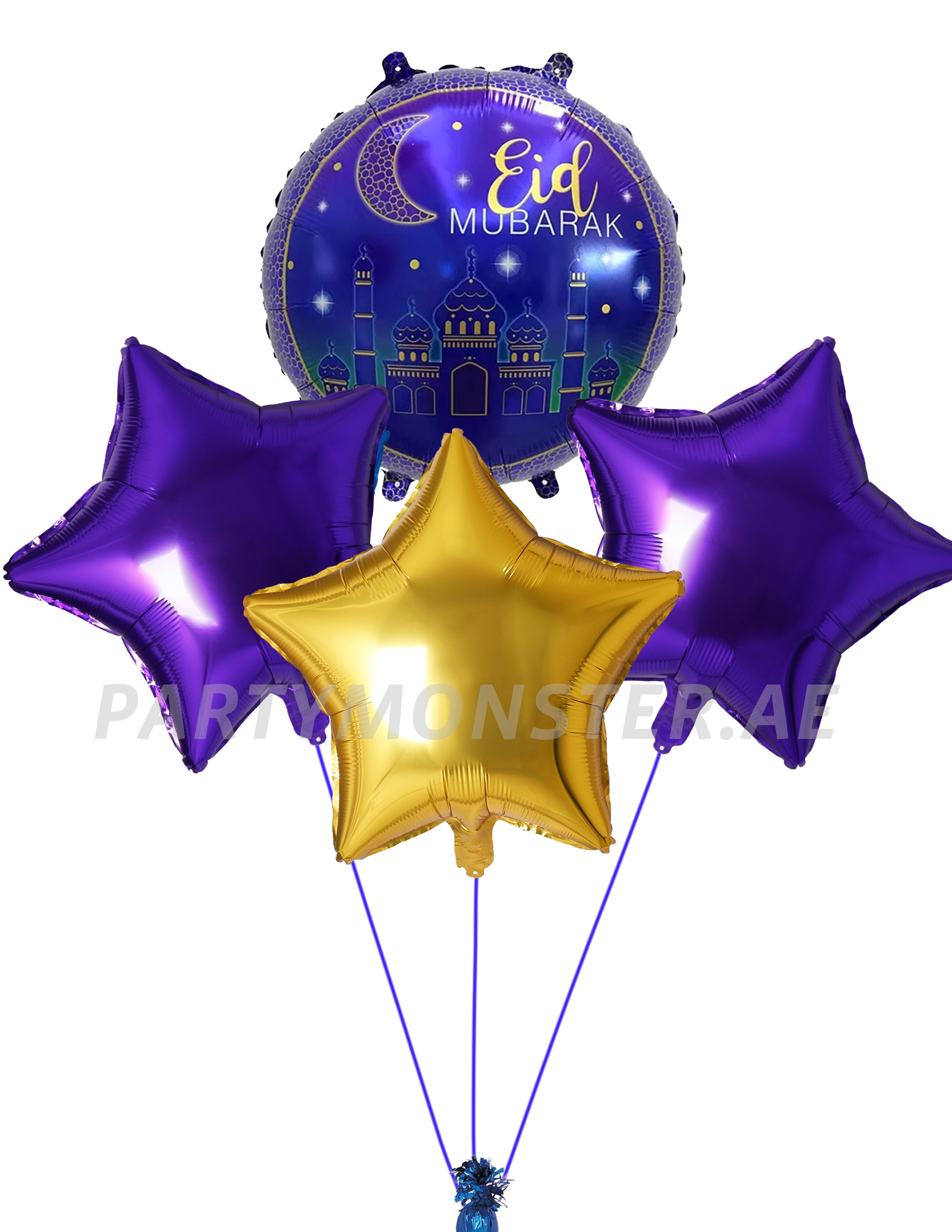 eid mubarak foil balloons bouquet