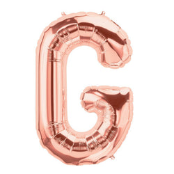 Letter G rose gold foil balloon for sale online in Dubai