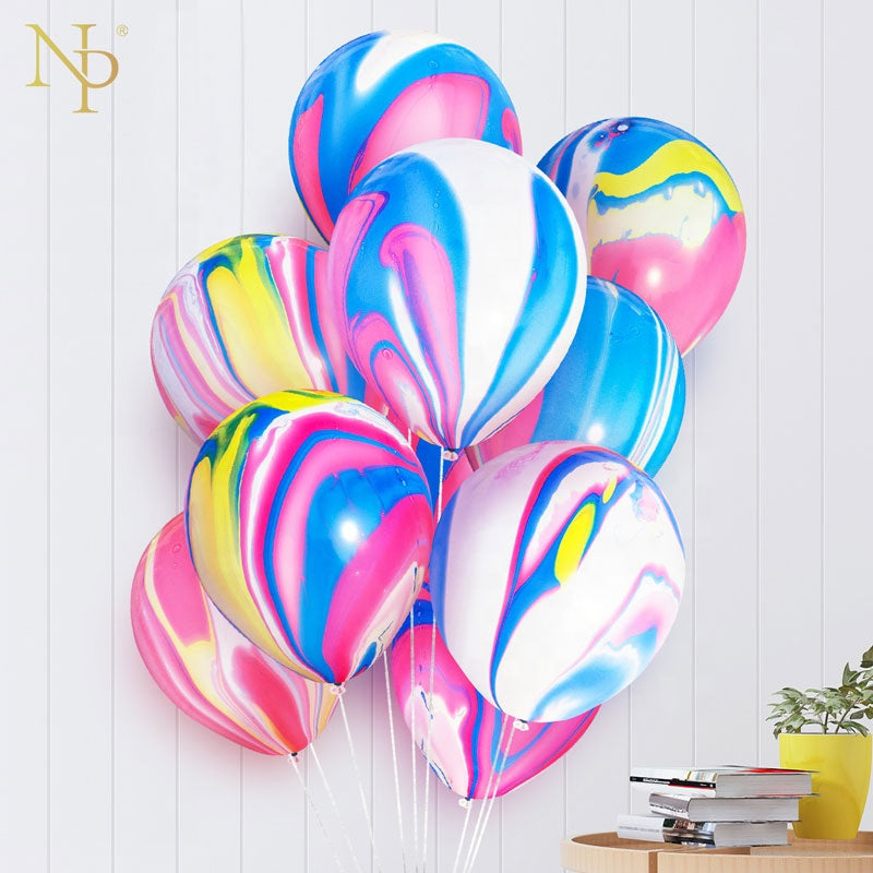 marble latex balloons bunch for sale online in Dubai