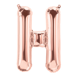 Letter H rose gold foil balloon for sale online in Dubai