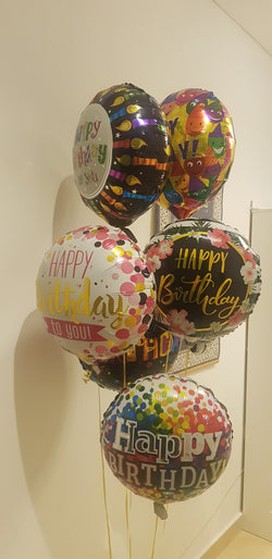 Birthday mix foil balloons bouquet - PartyMonster.ae