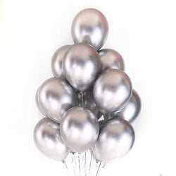 Silver chrome latex balloons for sale buy now