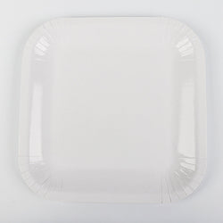 White Paper Plates - 10pcs - PartyMonster.ae