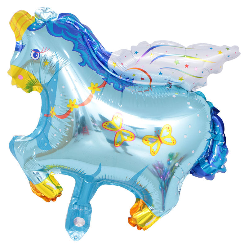 Blue Unicorn Shape Foil Balloon - 31in - PartyMonster.ae