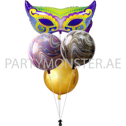 masquerade theme party balloons in Dubai