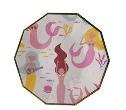 Mermaid Hexagonal paper plates for sale in Dubai