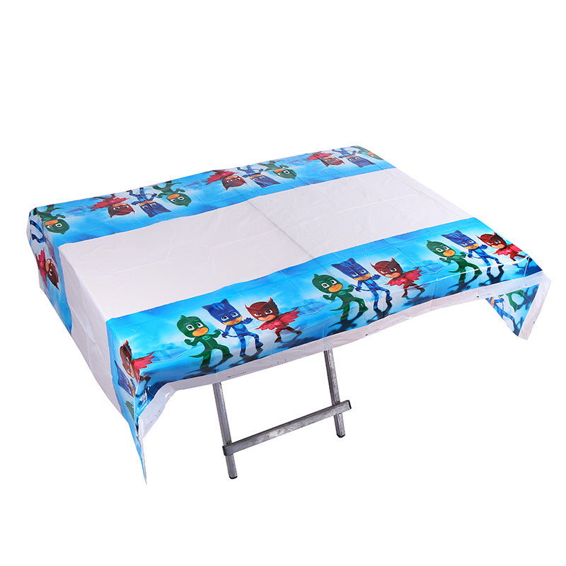 PJ Masks themed table cover - PartyMonster.ae