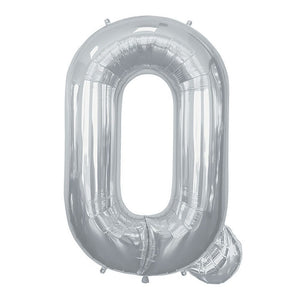 Letter Q silver foil balloon for sale online in Dubai