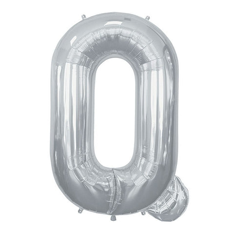 Letter Q silver foil balloon for sale online in Dubai