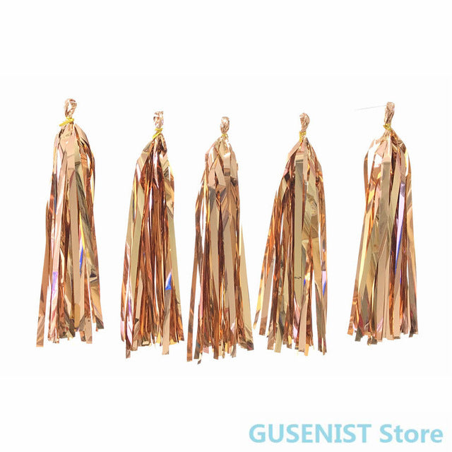 Gold Paper Tassel Garland - PartyMonster.ae