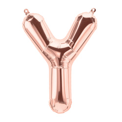 Letter Y rose gold foil balloon for sale online in Dubai