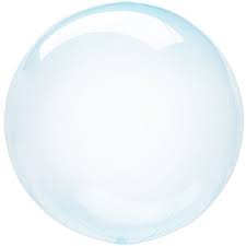 Blue Clear Balloon -24in - PartyMonster.ae