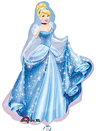 Cinderella Super Shape Foil Balloon- 90x55cm - PartyMonster.ae