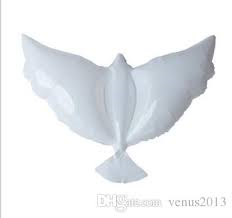 Dove Shaped Foil Balloon - 105 x 48cm - PartyMonster.ae