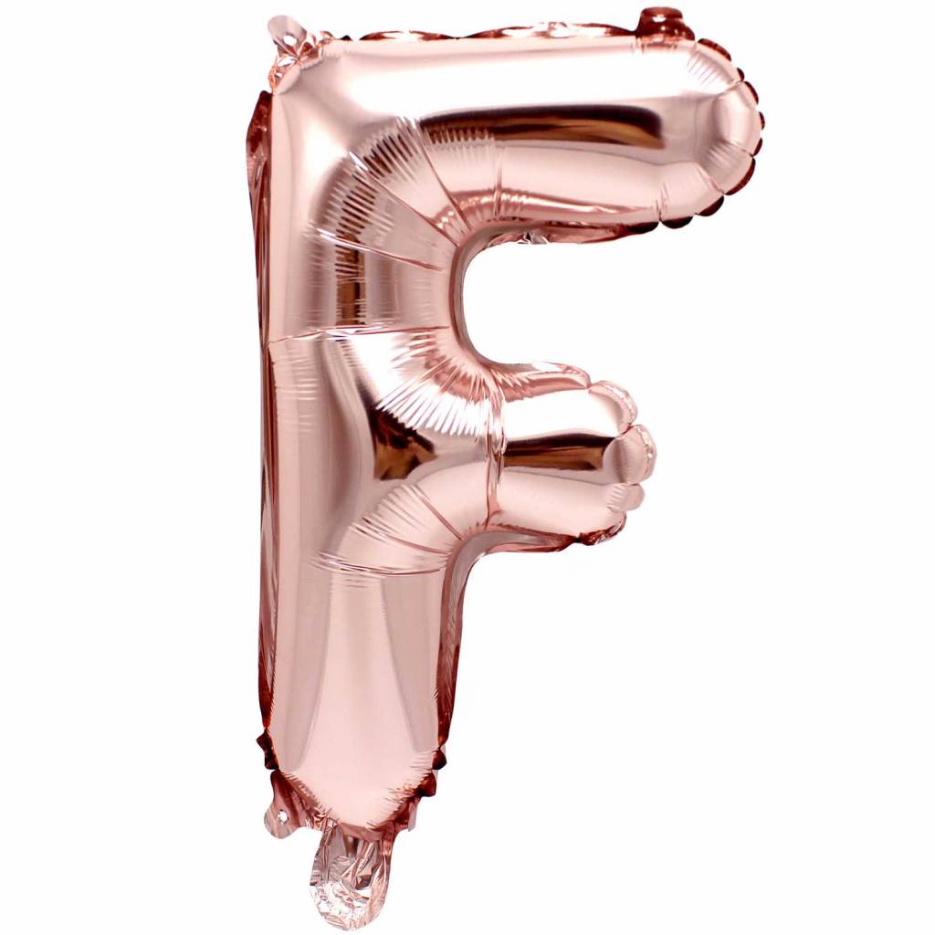 Letter F rose gold foil balloon for sale online in Dubai