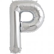 Alphabet P Silver Foil Balloon - 40inches - PartyMonster.ae