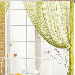 Green Tassel/ tinsel Foil curtain, backdrop 2m - PartyMonster.ae