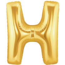 Letter H Golden Foil Balloon - 40in - PartyMonster.ae