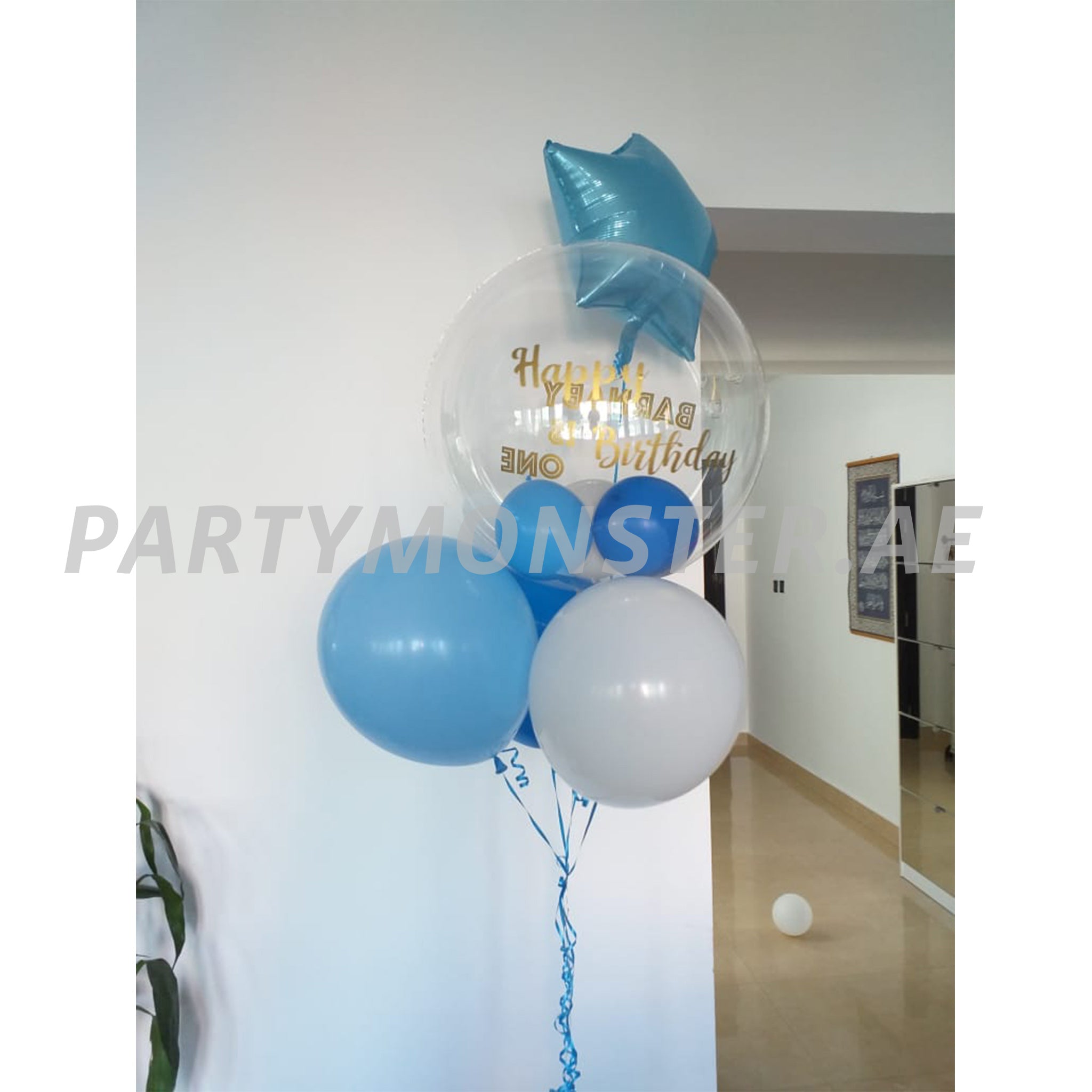 Happy birthday customised balloon bouquet - PartyMonster.ae