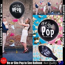 He or She Pop to See - Pink Confetti 36inches - PartyMonster.ae