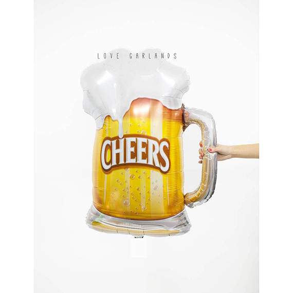 Cheers Beer Mug Balloon - 30in - PartyMonster.ae