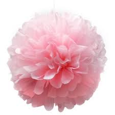 Pom Pom Hanging Tissue Decoration - Pink - PartyMonster.ae