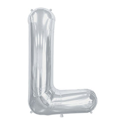 Letter L silver foil balloon for sale online in Dubai