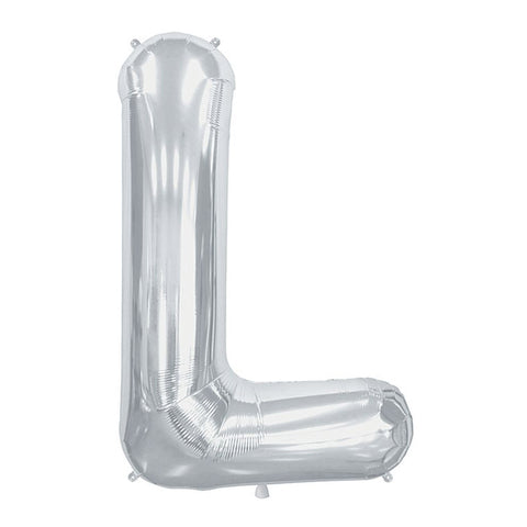 Letter L silver foil balloon for sale online in Dubai