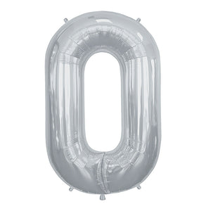 Letter O silver foil balloon for sale online in Dubai