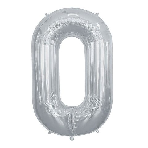 Letter O silver foil balloon for sale online in Dubai