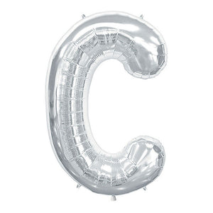Alphabet C Silver Foil Balloon - 16inches