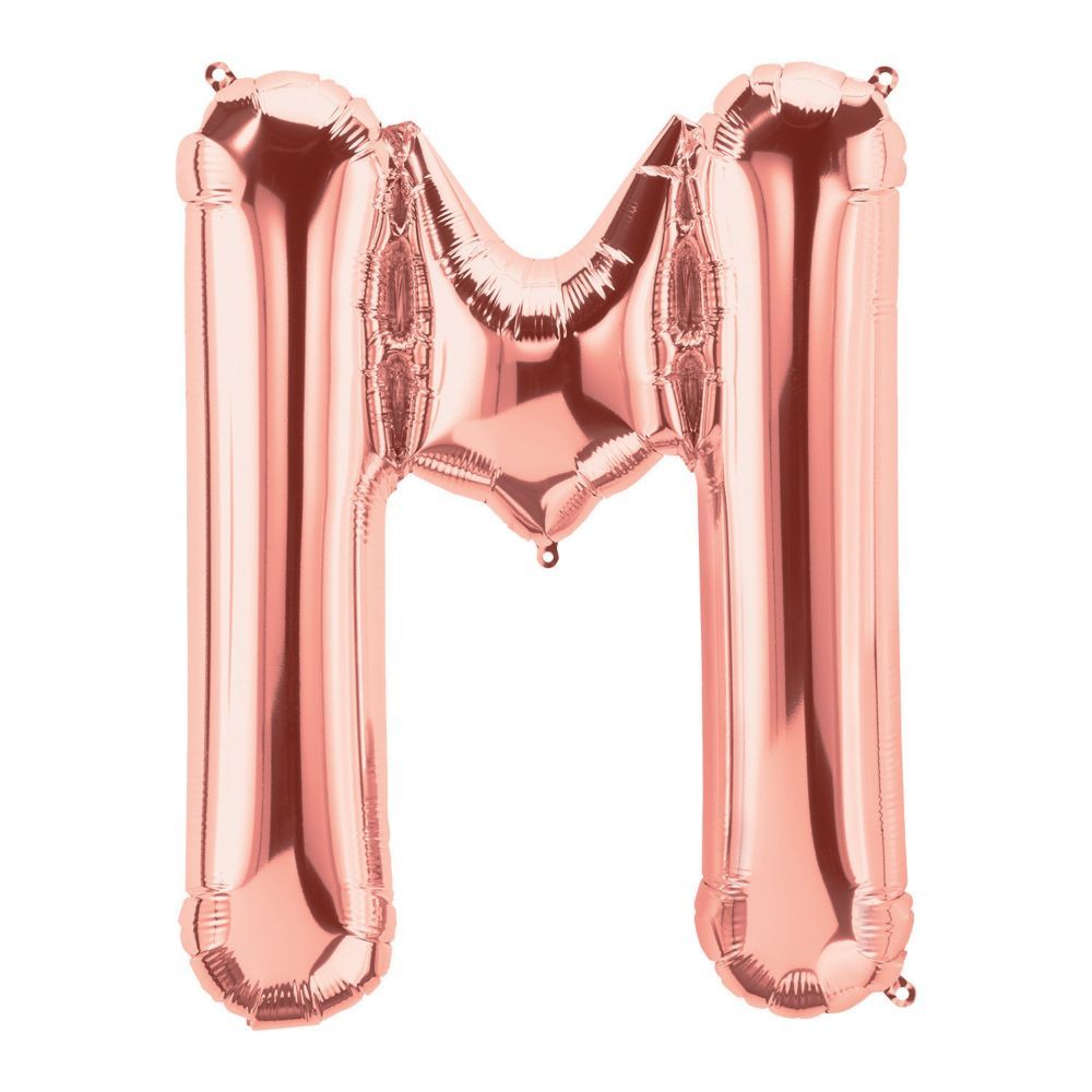 Letter M rose gold foil balloon for sale online in Dubai